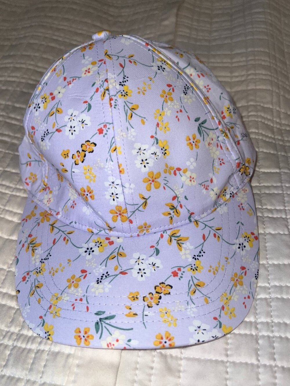 Vince Camuto Lavender Floral Adjustable Baseball Cap Hat O/S